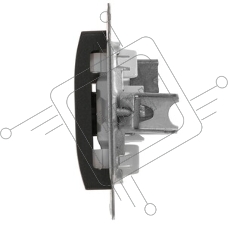 Механизм розетки TV Glossa 1DB оконечной антрацит SchE GSL000791
