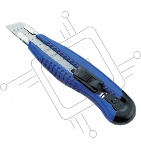 Нож канцелярский Kw-Trio 3713blue шир.лез.18мм усиленный 2 сменных лезвия металл синий блистер