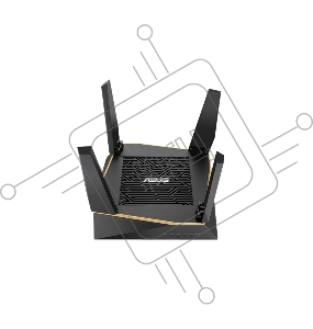 Роутер ASUS RT-AX92U // роутер, из 1 точки доступа, 802.11ax, 400 + 867+ 4804 Mbps, 2,4 + 5 гГц, ; 90IG04P0-MO3010