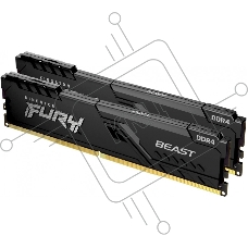 Оперативная память Kingston Fury Beast, DDR4, 16GB (2x8GB), 3600MHz, CL17, с радиаторами, черный