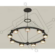 Светильник Ambrella light XR92051802/9 SBK/PYG черный песок/золото желтое полированное GX53 (A9205, C9242, N8124)