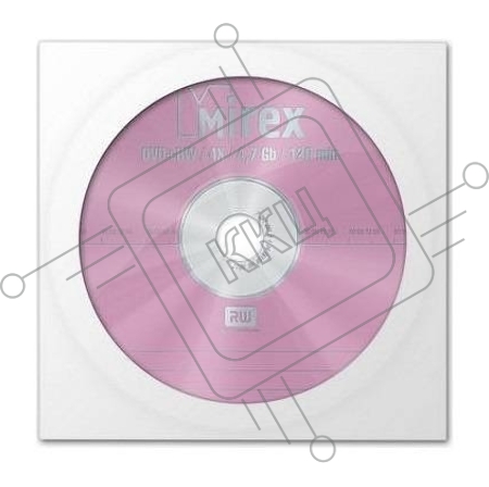 Диск DVD+RW Mirex 4.7 Gb, 4x, Бум.конверт (1), (1/150)