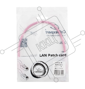 Патч-корд UTP Cablexpert кат.5e, 0.25м, литой, многожильный (розовый)