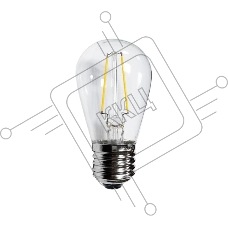 Ретро лампа Filament ST45 E27, 2W, 230В Теплая белая 3000K
