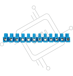 Клеммная винтовая колодка KВ-25 10-25, ток 60 A, полиэтилен синий REXANT (10 шт./уп.)