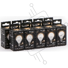 Лампа светодиодная Gauss 105101107 6.5Вт цок.:E14 шар 220B 3000K св.свеч.бел.теп. (упак.:10шт)