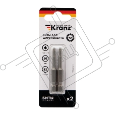 Бита для шуруповерта KRANZ Torx T10х50 мм (2 шт./уп.)