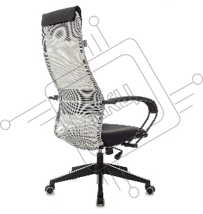 Кресло руководителя Бюрократ CH-607 светло-серый TW-02 сиденье черный сетка/ткань с подголов. крестовина пластик