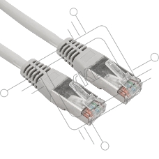 Патч-корд F/UTP, CAT 5e, RJ45-RJ45, 26AWG, ZH нг(А)-HF, серый, 0,3м  Rexant