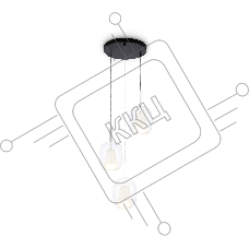 Подвесной светильник Ambrella light LH11151/3 BK/WH/CL черный/белый/прозрачный E27*3 max 60W D425*1500