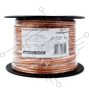 Акустический кабель Cablexpert CC-TC2x2,5-50M, прозрачный,  50 м, на катушке