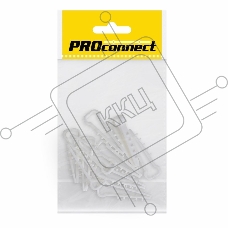 Дюбель-хомут PROconnect 5-10, белый, прямоугольный, 10 шт.