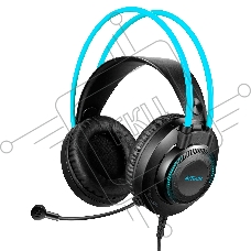 Наушники с микрофоном A4Tech Fstyler FH200i серый/синий 1.8м накладные оголовье (FH200I BLUE)