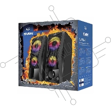 Колонки Sven 445, чёрный, USB, 2.0,2x3 Вт(RMS), подсветка