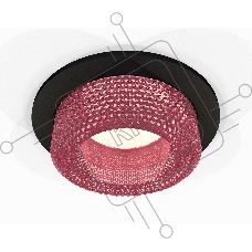 Комплект встраиваемого светильника Ambrella light XC7622022 SBK/PI черный песок/розовый MR16 GU5.3 (C7622, N7193)