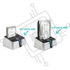Док-станция для HDD AgeStar 3UBT2 SATA пластик серебристый 1