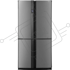 Холодильник Sharp SJ-EX93PSL нержавеющая сталь трёхкамерный 345/211 л морозилка снизу Side by Side