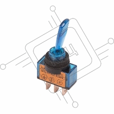 Тумблер 12V 20А (3c) ON-OFF однополюсный  с синей подсветкой  REXANT