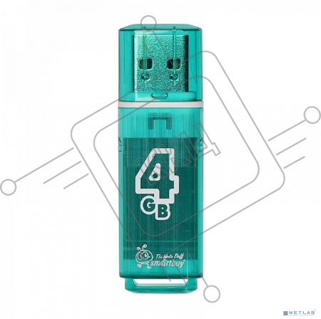 Внешний накопитель 4Gb USB Drive <USB2.0> Smartbuy Glossy series Green (SB4GBGS-G)