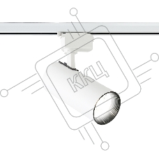Трековый светодиодный светильник Ambrella light GL5822 WH белый LED 24W 4200K 24°