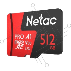 Флеш-накопитель NeTac P500 Extreme Pro MicroSDXC 512GB V30/A1/C10 up to 100MB/s