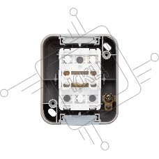 Выключатель двухклавишный Mini OG OG IP54, о/у, серый KRANZ