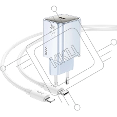 Сетевое зарядное устройство Hoco N47 Glorious 30W 3A (PD) белый PD30W