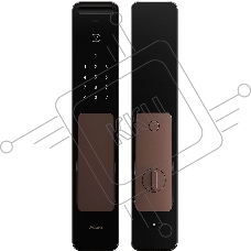 Умный замок Aqara ML-D01D врезной разбл.отпеч.паль./код/пар/NFC/прил/мех.кл 5000mAh бронзовый/черный