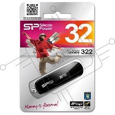 Флешка Silicon Power 32Gb LuxMini 322 SP032GBUF2322V1K USB2.0 черный
