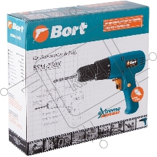 Дрель-шуруповерт Bort BSM-250X, Сетевой, 250Вт