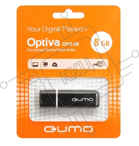 Флэш Диск QUMO 8GB Optiva 01 Black QM8GUD-OP1-black
