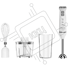 Блендер АКСИНЬЯ КС-307В белый с серым: 1000Вт, нож из нерж. стали,2 скорости,