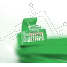 Патч-корд Greenconnect Патч-корд UTP прямой 1 m AWG24 кат.5е,  RJ45,  медь, литой (Зеленый), пластик пакет (GCR-LNC05-1.0m)