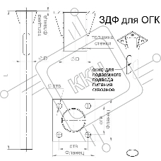 Деталь фундамента закладная для ОГК/ОКК-3.4.5/ОП1ф/КО1 (0.108-1.25х190х130х4х14) Пересвет В00000206