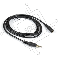 Удлинитель звуковой Exegate EX-CCA-423-1.5 (3.5mm Jack M/3.5mm Jack F, 1,5м, позолоченные контакты)