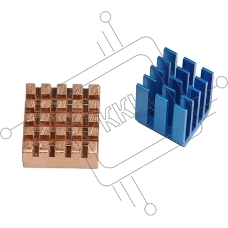 Набор радиаторов ACD RA207 Golden + Blue Heat Sink set  for Raspberry Pi 3