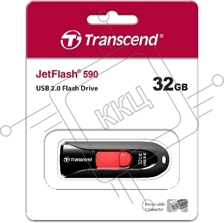 Флеш Диск Transcend 32Gb Jetflash 590 TS32GJF590K USB2.0 черный