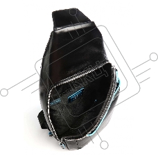 Рюкзак слинг Piquadro Blue Square CA4827B2/N черный натур.кожа
