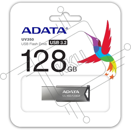 Флеш Диск A-Data 128Gb UV350 AUV350-128G-RBK USB3.0 серебристый