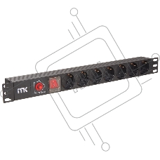 Блок PDU 7 розеток DIN49440 (нем. cтанд.), с LED выключателем,1U, без шнура, вх. IEC320 C14, алюминиевый профиль, черный PDU 7 розеток DIN49440 (нем. cтанд.), с LED выключателем,1U, без шнура, вх. IEC320 C14, алюминиевый профиль, черный