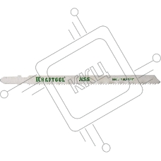 Полотна KRAFTOOL, T318B, для эл/лобзика, HSS, по металлу (2,5-6мм), EU-хвост., шаг 2мм, 110мм, 2шт