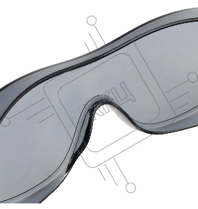 Очки защитные открытые, поликарбонатные, увеличенная дымчатая линза, регулируемые дужки// Denzel