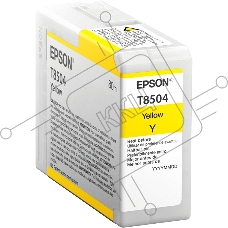 Картридж струйный EPSON T8504 желтый (80 мл.) для SureColor SC-P800
