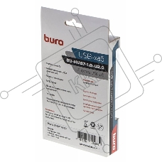 Разветвитель USB 2.0 Buro BU-HUB7-1.0-U2.0 7порт. черный