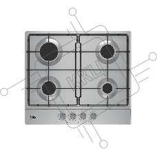 Встраиваемая газовая варочная поверхность Beko HIAG 64223 SX, Нержавеющая сталь