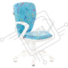 Кресло детское Бюрократ KD-W10AXSN голубой Sticks 06 крестовина пластик пластик белый