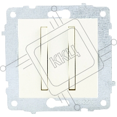 Ovivo Механизм выкл. 2-кл. (узкая клавиша), крем, 610-000202-202