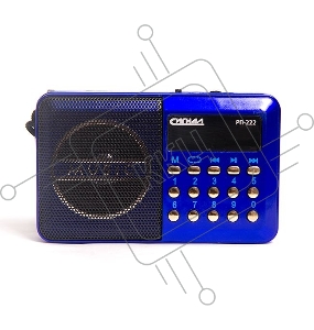 Радиоприемник Сигнал РП-222, бат. 3*АА (не в компл.), 220V, акб 400мА/ч, USB, SD, дисплей