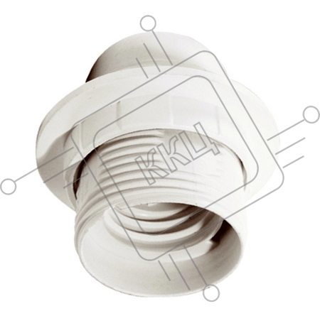 Патрон пластик с кольцом, Е27, белый, стикер на изделии, Iek EPP11-04-01-K01 Ппл27-04-К12