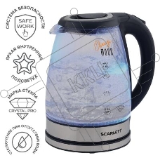 Чайник электрический Scarlett SC-EK27G36 1.8л. 1800Вт черный (корпус: стекло)